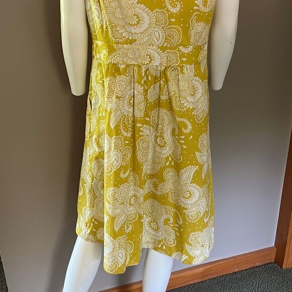 Boden Mimosa Yellow Paisley Garden Leila Shirt Dress 12 - Picture 9 of 12